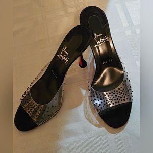 BRAND NEW! Authentic Christian Louboutin Degramule Strauss Size 40.5 BLACK Rare